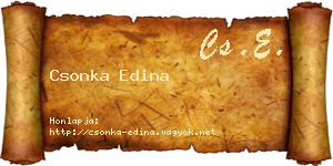 Csonka Edina névjegykártya
