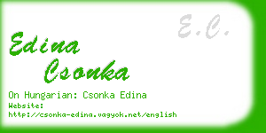 edina csonka business card